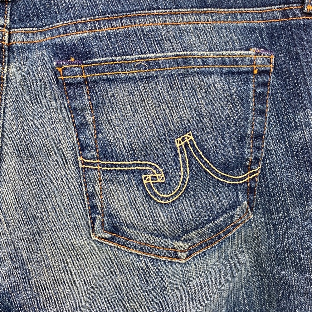 AG Adriano Goldshmied The Belle Flare Jeans Boho Gypsy Mid Rise Blue Size 30 - Picture 9 of 12